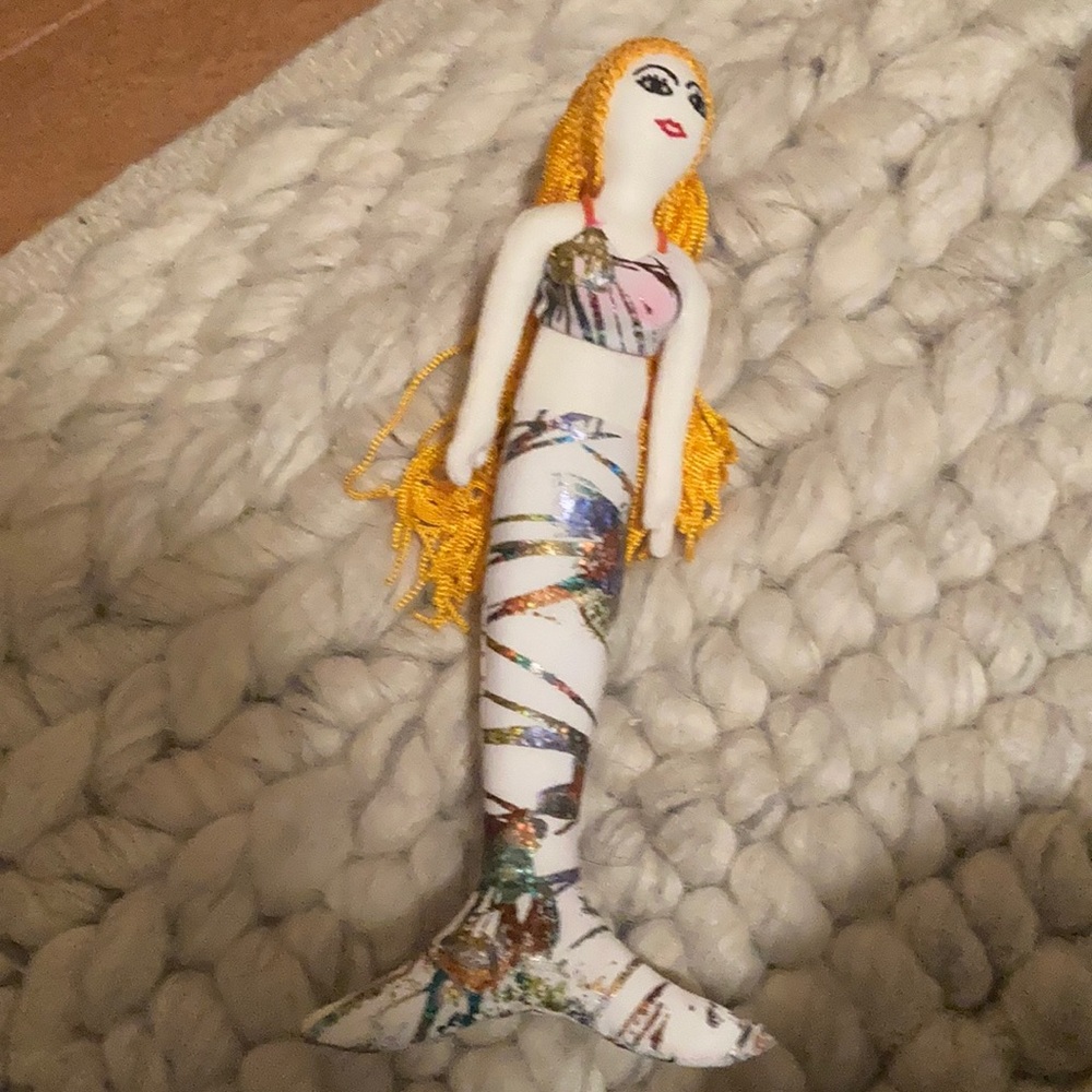 Beautiful handmade soft mermaid doll